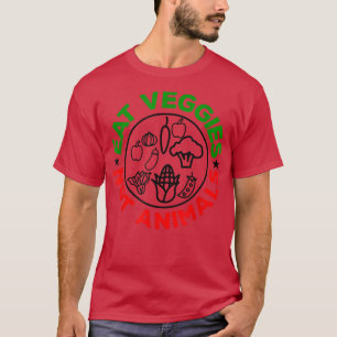 Eat Veggies Not Animals Vegetarian or Vegan T-Shirt