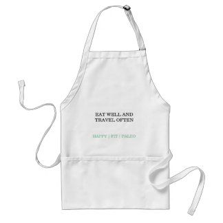 eat well and travel adult apron