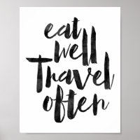 Eat Well Travel Often Poster