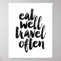 Eat Well Travel Often Poster