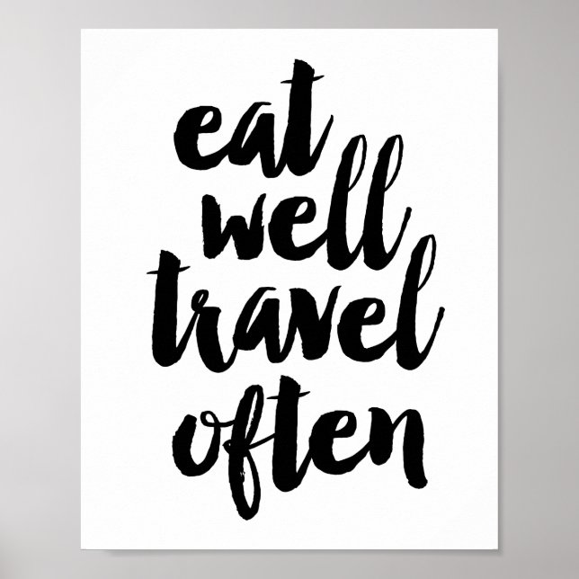 Eat well travel often poster (Front)