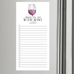 Eat with WINE Grocery Shopping List Magnetic Notepad