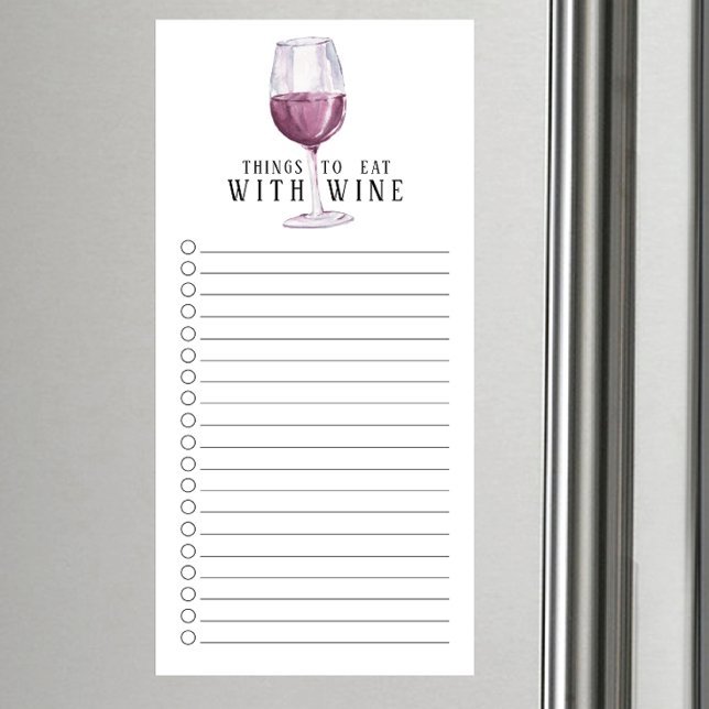 Eat with WINE Grocery Shopping List Magnetic Notepad (Creator Uploaded)