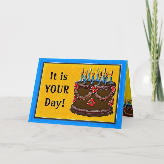 Eat Your Cake #2 (Birthday Card) Card (Front)