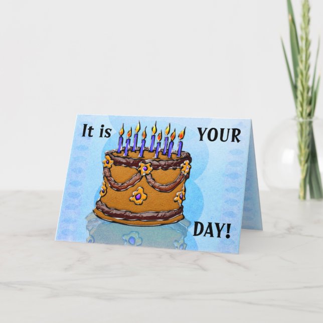 Eat Your Cake #3 (Birthday Card) Card (Front)