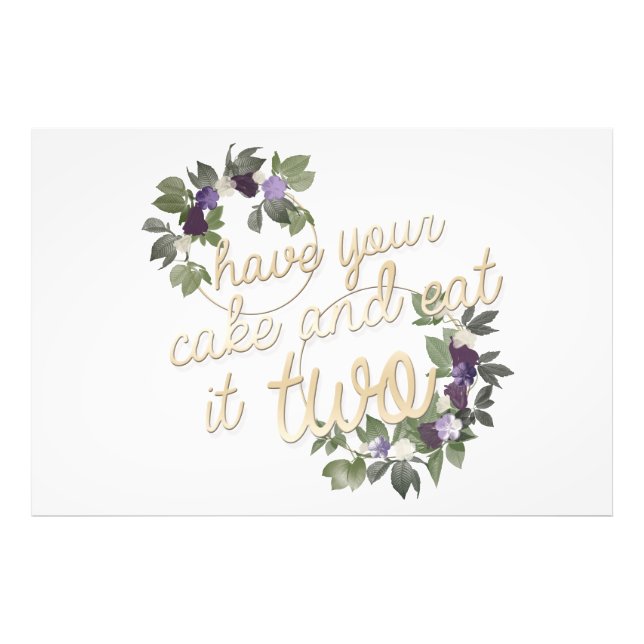 Eat your cake and eat it two Backdrop Photo Print (Front)
