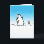 Eat Your Carrots Rude Snowman Blank Inside Card<br><div class="desc">This funny blank inside card is just the thing! 

 Customize it! Add your own special message. Perfect for winter birthday cards,  thinking of you cards or whatever special message you choose. Make it uniquely YOURS!</div>