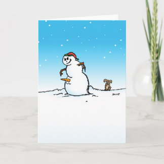 Eat Your Carrots Rude Snowman Blank Inside Card