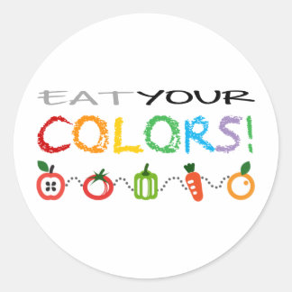 Eat Your Colors! Classic Round Sticker