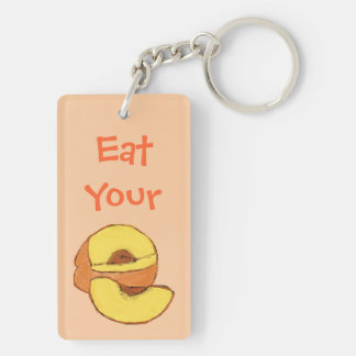 Eat Your Peaches Keychain