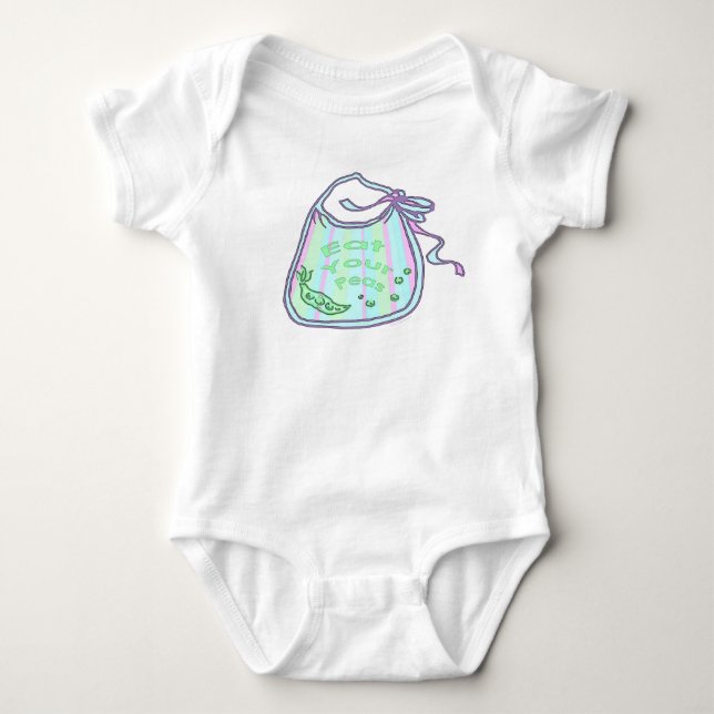 Eat Your Peas Baby Romper (Front)