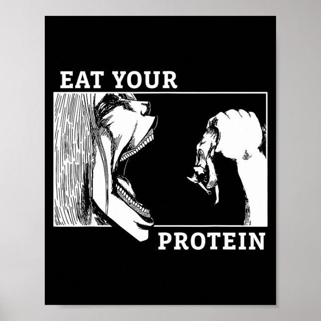 Eat Your Protein Man Vs Gym Fitness  Poster (Front)