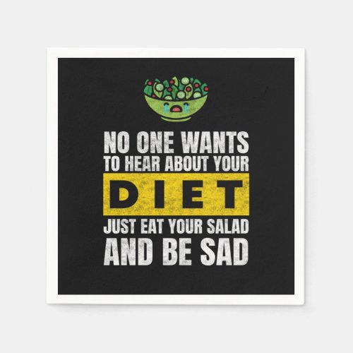 Eat Your Salad Anti Diet Fun Overweight Napkins