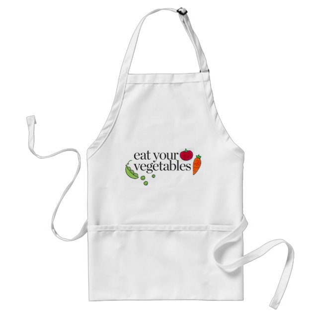 Eat Your Vegetables Adult Apron (Front)