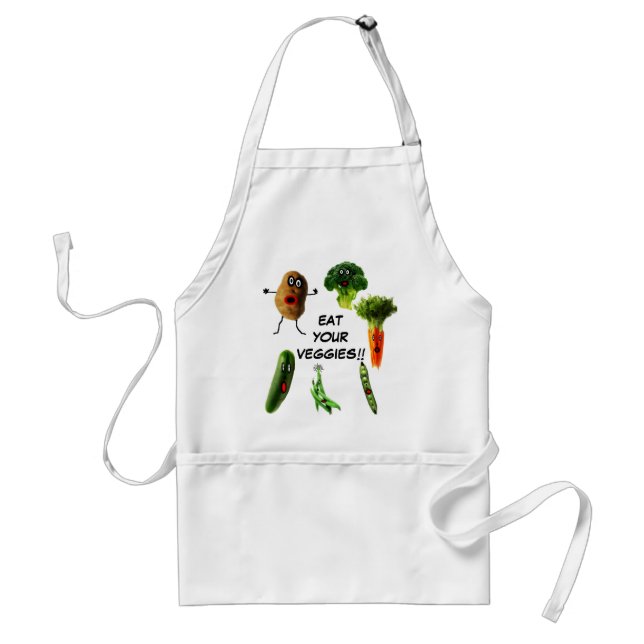 Eat Your Vegetables Adult Apron (Front)