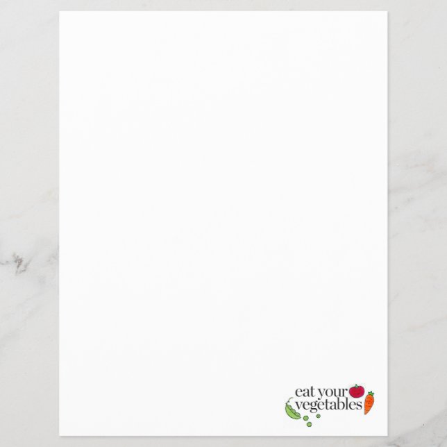 Eat Your Vegetables Flyer (Front)