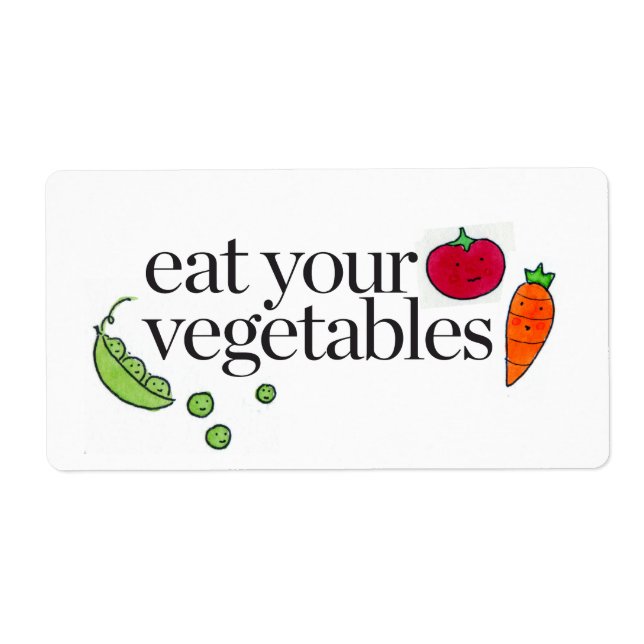 Eat Your Vegetables Label (Front)