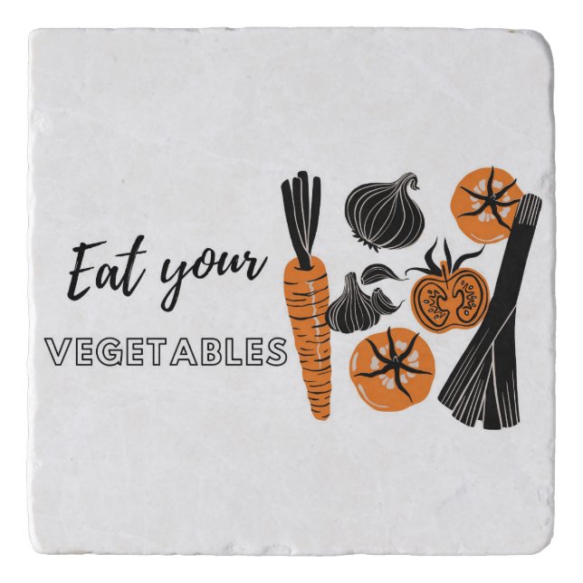 Eat your vegetables  lumbar pillow trivet (Front)