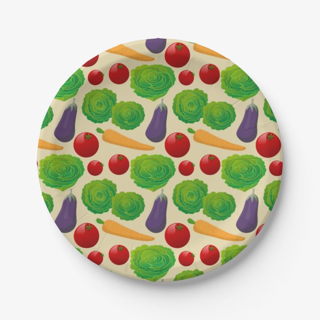Eat Your Vegetables Paper Plates (Front)