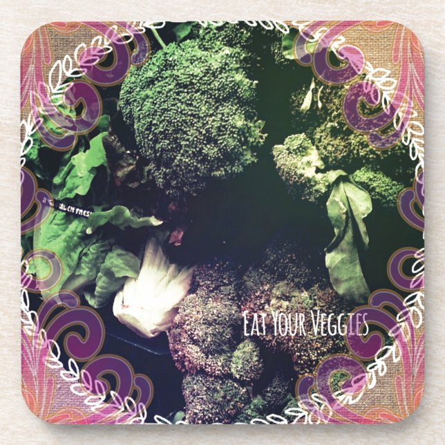 Eat Your Veggies Beverage Coaster (Front)