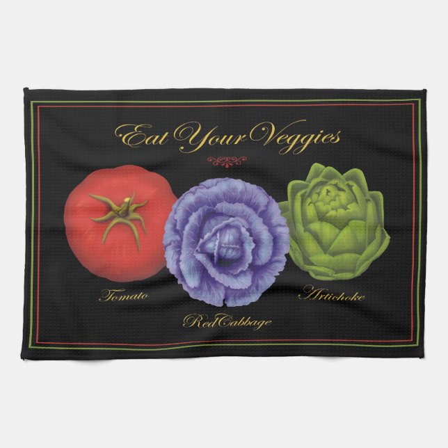 Eat Your Veggies Kitchen Towel (Horizontal)