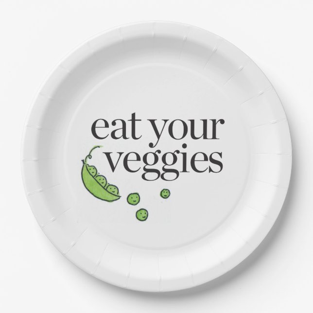 Eat Your Veggies Paper Plates (Front)