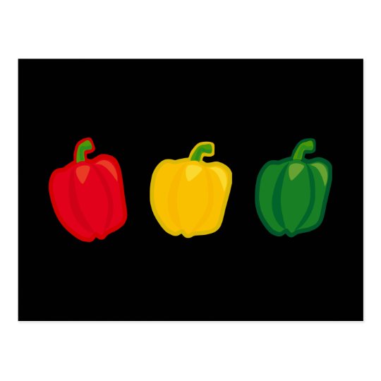 Eat Your Veggies Peppers Postcard