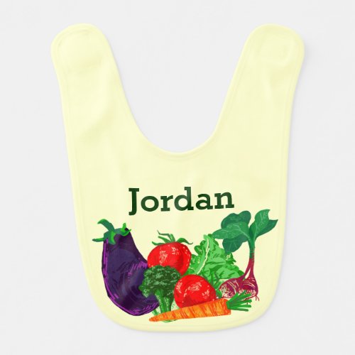 Eat Your Veggies Personalized Baby Bib