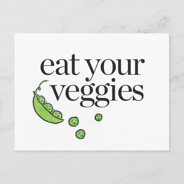Eat Your Veggies Postcard (Front)