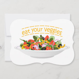 Eat Your Veggies Quote fresh salad mix bowl
