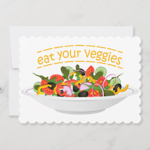 Eat Your Veggies Quote fresh salad mix bowl Announcement