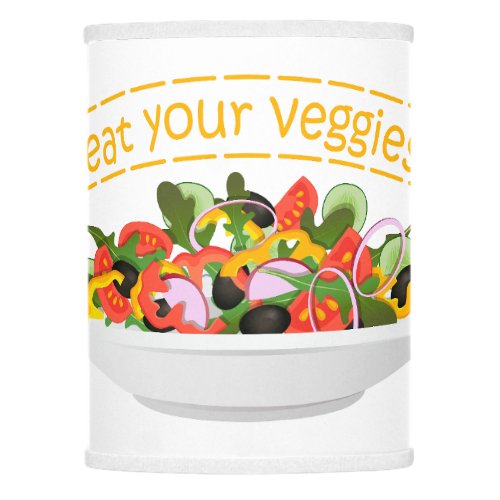 Eat Your Veggies Quote fresh salad mix bowl Lamp Shade