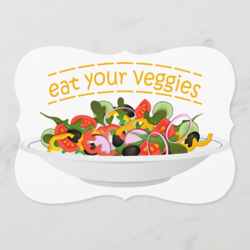 Eat Your Veggies Quote fresh salad mix bowl Program
