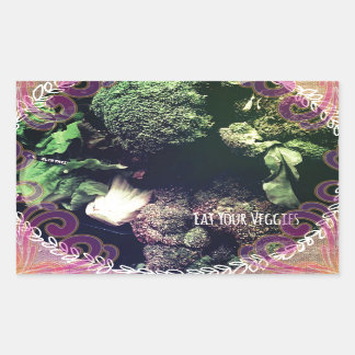 Eat Your Veggies Rectangular Sticker