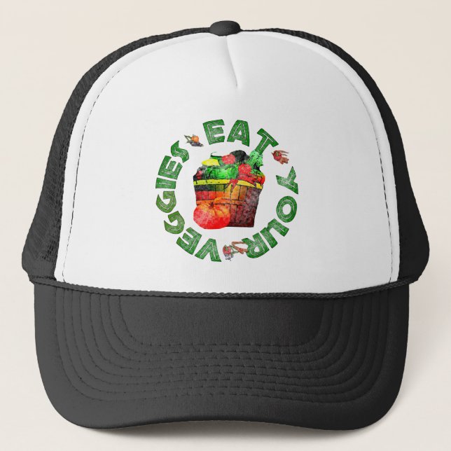 Eat Your Veggies Trucker Hat (Front)