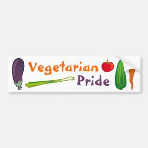Eat Your Veggies Vegetarian Pride Bumper Sticker