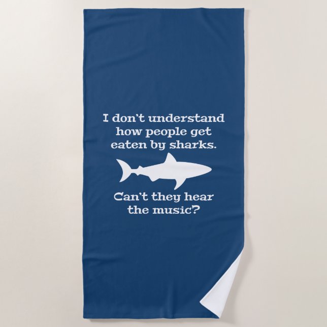 Eaten By Sharks Beach Towel (Front)