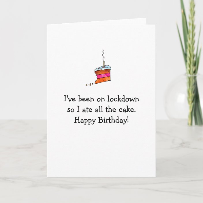 Eaten cake birthday card | Zazzle.com