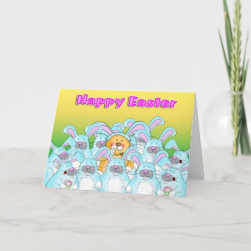 eater bunny Happy Easter Holiday Card