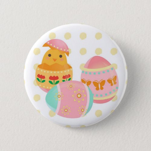 Eater Egg Chick Design Botton Pinback Button