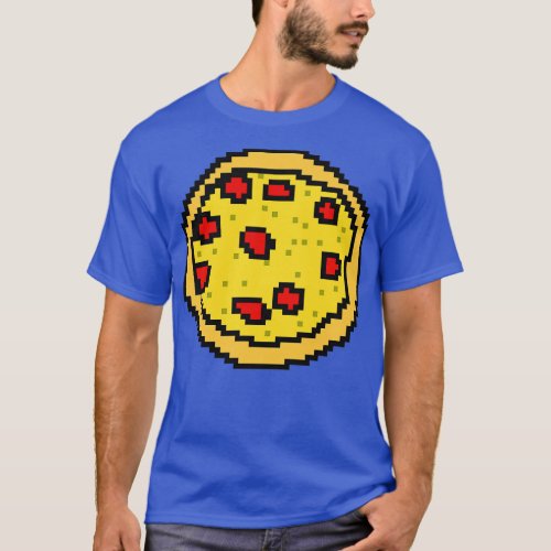 Eating 8bit Pixelart Pizza Food T_Shirt
