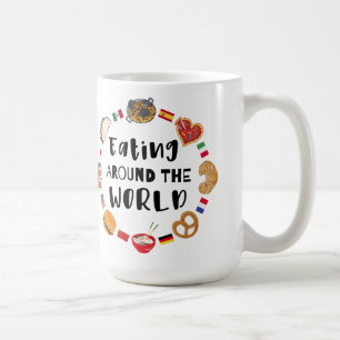 Eating around the world coffee mug