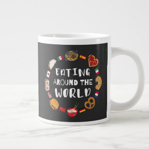 Eating around the world giant coffee mug