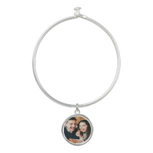 Eating Bacon Photo Customize Personalize Bangle Bracelet