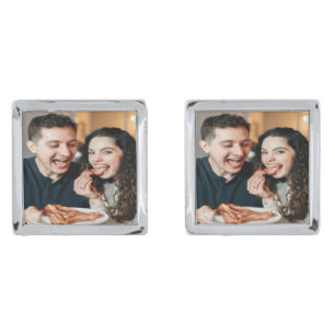 Eating Bacon Photo Customize Personalize Cufflinks