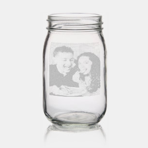 Eating Bacon Photo Customize Personalize Mason Jar