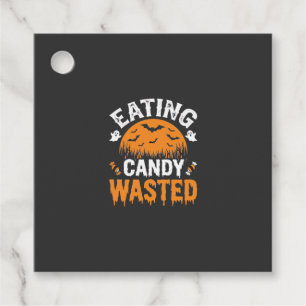 Eating Candy Wasted Halloween Design_1 Favor Tags