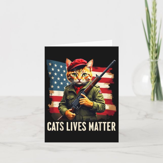 Eating Cats Lives Problem Funny Donald Trump 2024  Card (Front)