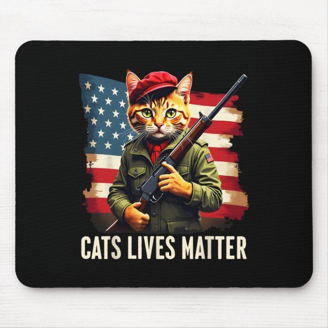 Eating Cats Lives Problem Funny Donald Trump 2024  Mouse Pad (Front)