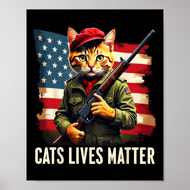 Eating Cats Lives Problem Funny Donald Trump 2024  Poster (Front)